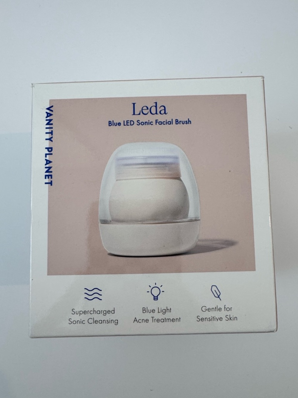 NEW Vanity Planet Leda Blue LED Sonic Facial Brush